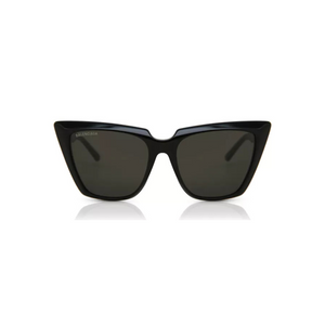 Balenciaga High Cat Eye Sunglasses Black Dark Grey