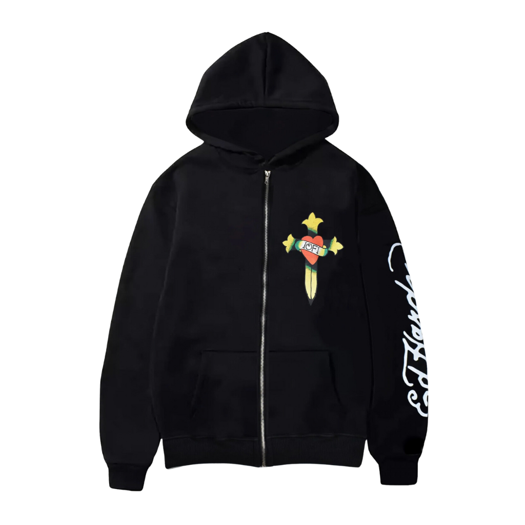 Moletom Zip Up 1of1 Ed Hardy Love Is A Gamble Preto