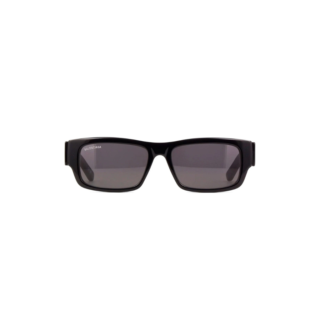 Balenciaga Solid Sunglasses Black Dark Grey