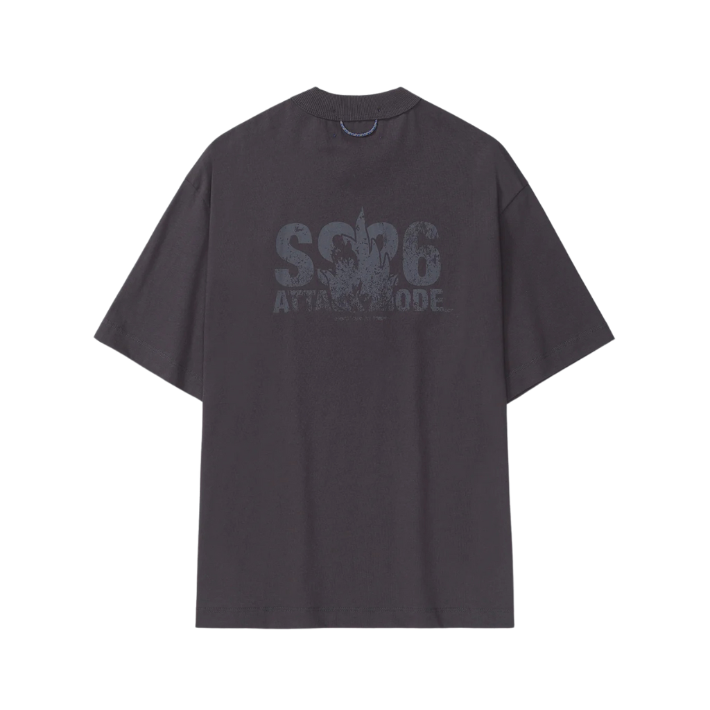 Camiseta Boxy Quadro Creations SS26 Cinza Escuro