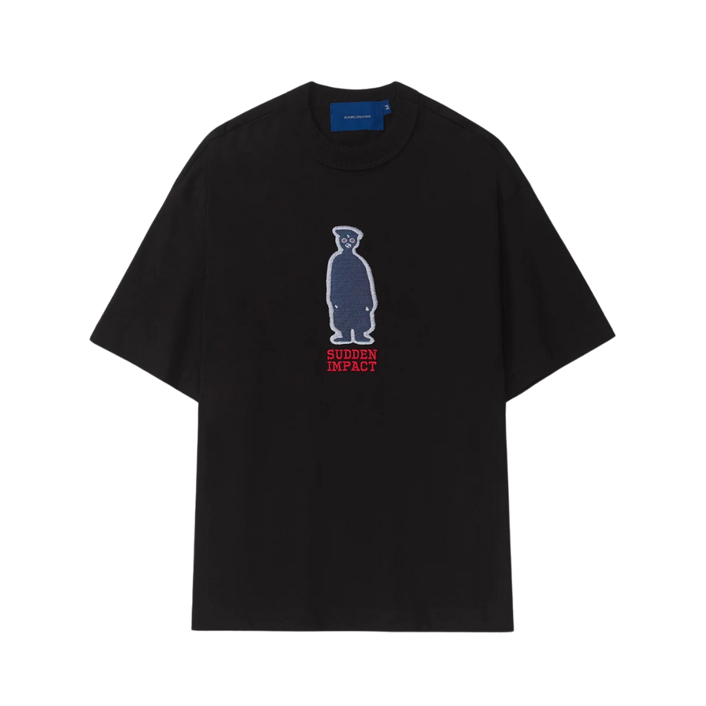 Camiseta Boxy Quadro Creations Sudden Patch Preta