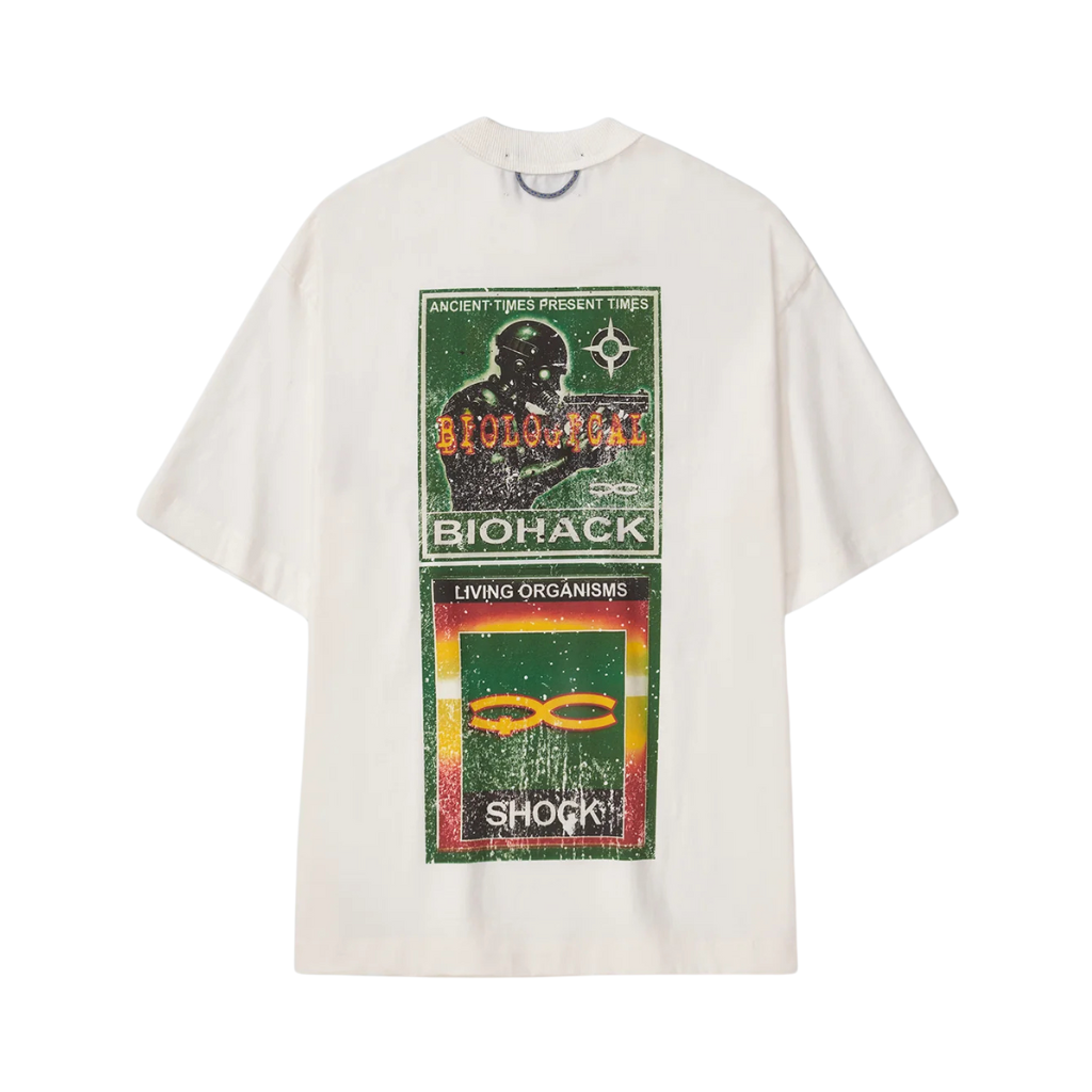 Camiseta Boxy Quadro Creations Biohack Off White