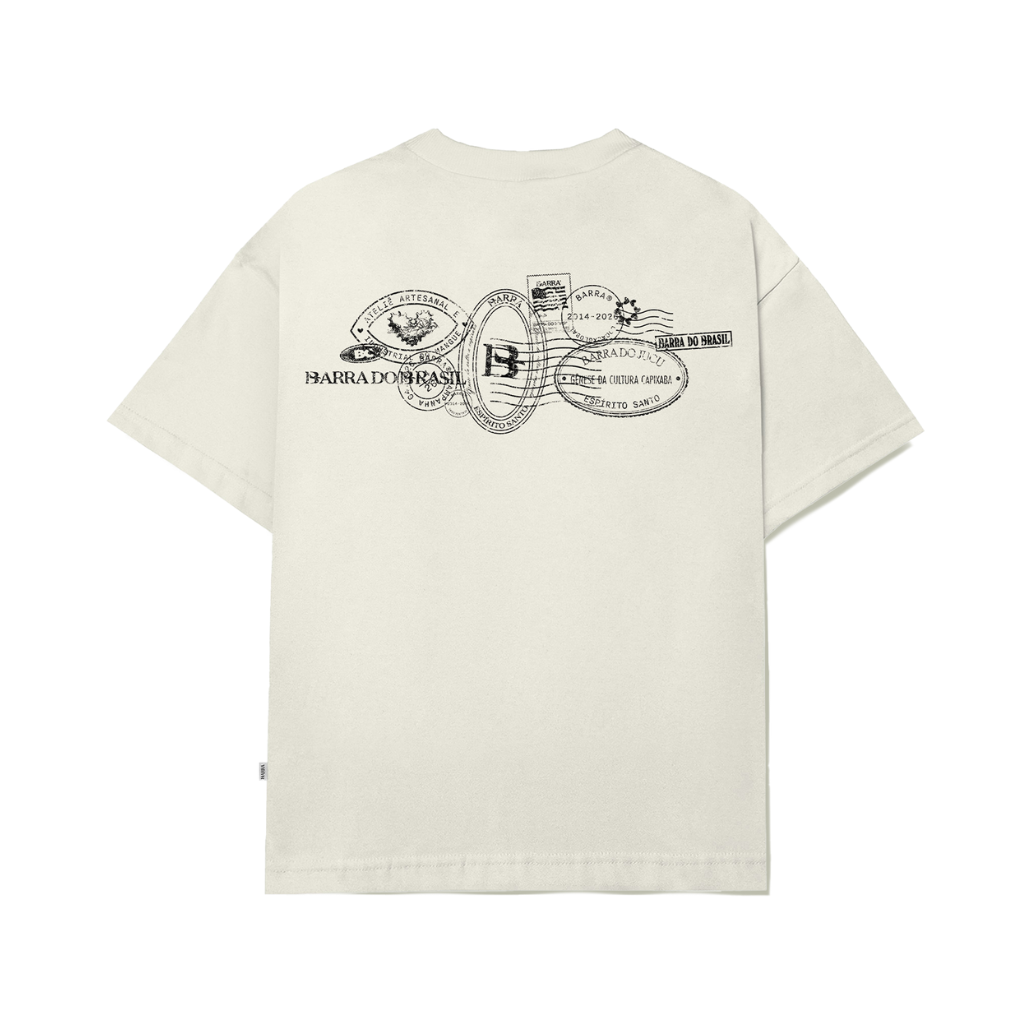 Camiseta Barra Crew Estados Unidos do Brasil Off White