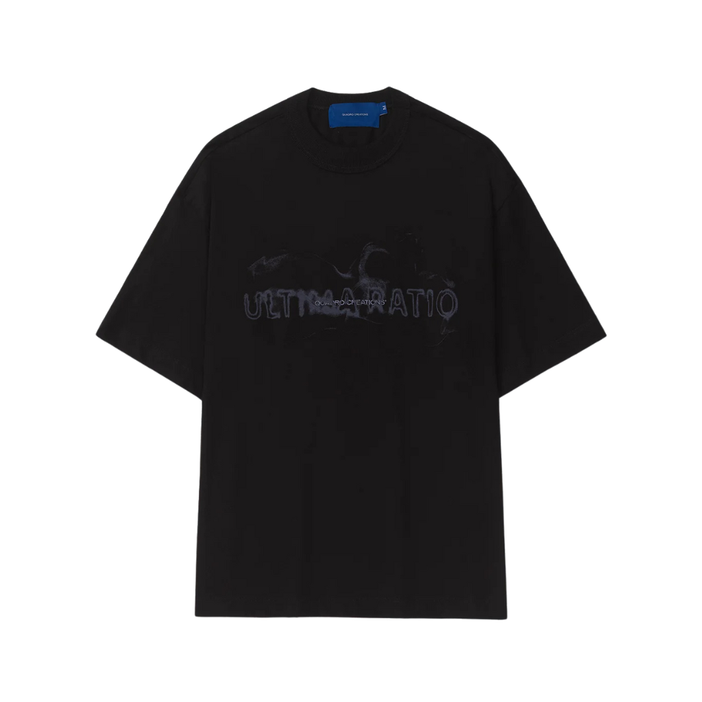 Camiseta Boxy Quadro Creations Foggy Ratio Preta