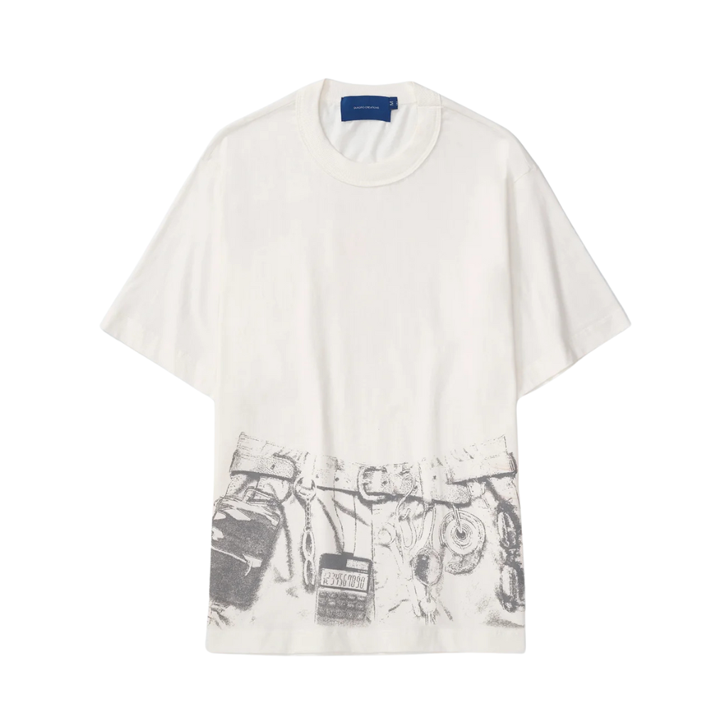 Camiseta Regular Quadro Creations Gadgets Off White