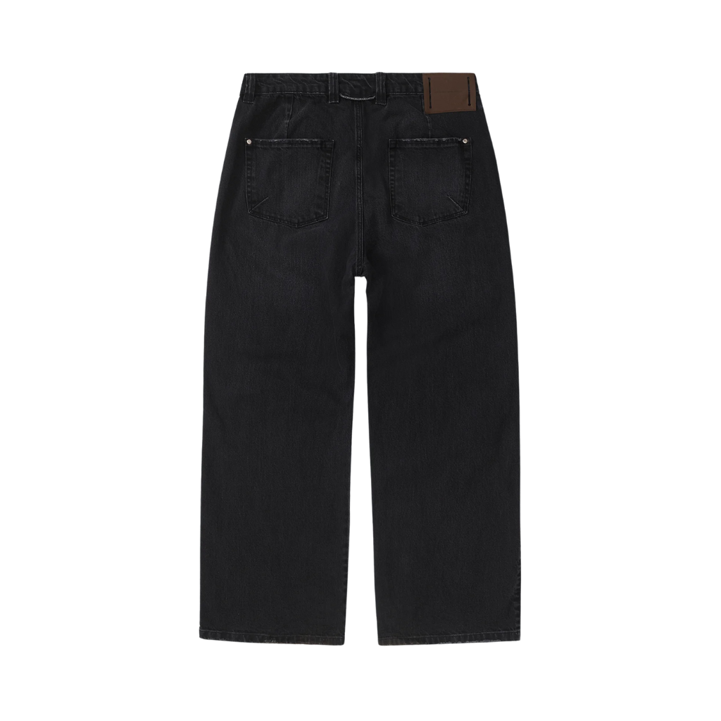 Calça Jeans Flare Quadro Creations Trousers Loose Used Preta