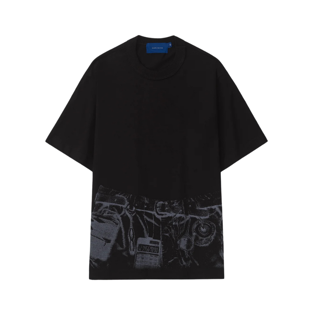 Camiseta Regular Quadro Creations Gadgets Preta