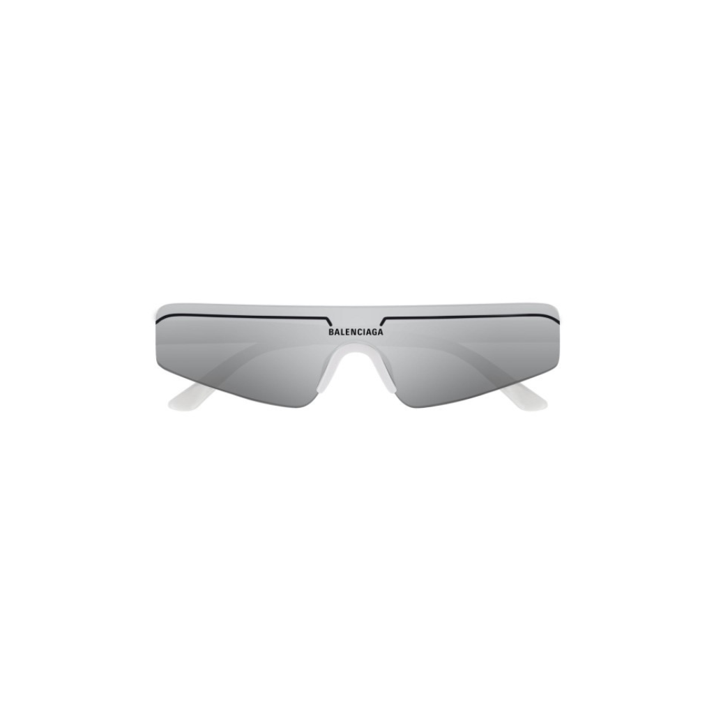 Balenciaga Acetate Sunglasses Grey/Silver Mirror