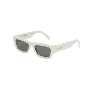 Palm Angels Auberry Sunglasses White Dark Grey