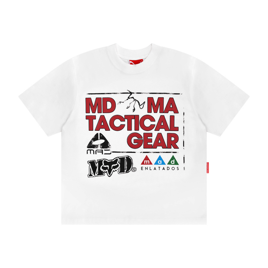 Camiseta Mad Enlatados Mad Tactical Gear Branca