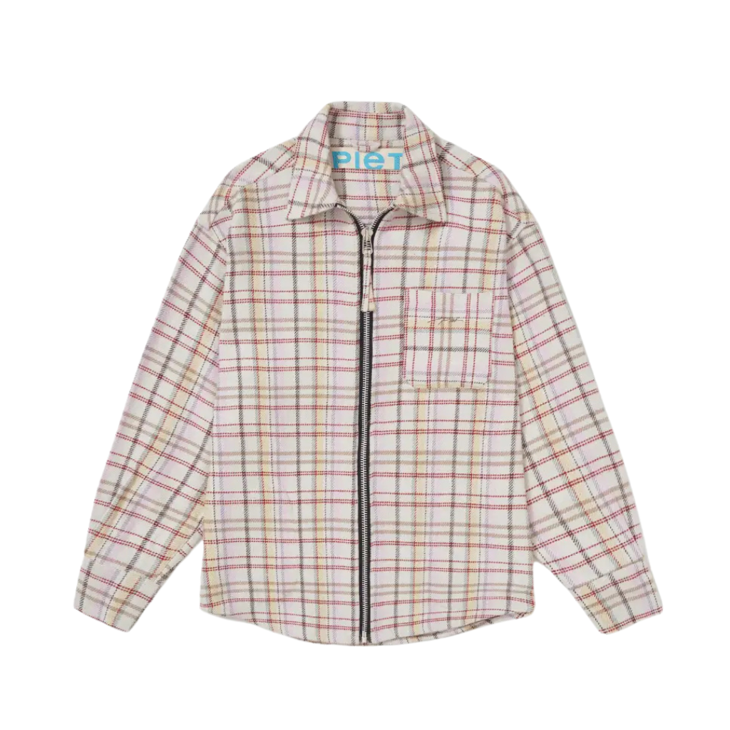 Jaqueta Piet Heavyweight Zip Up Flannel Quadriculada