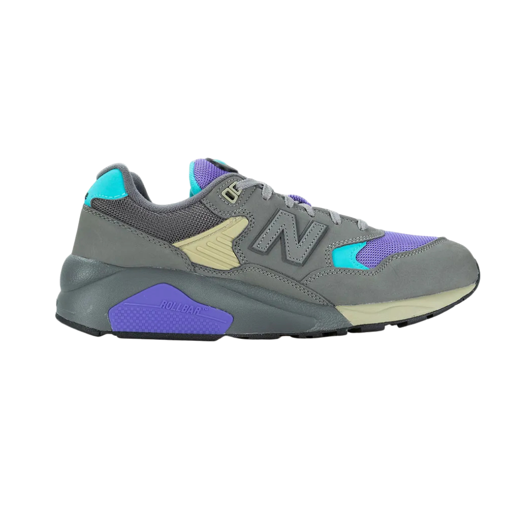 New Balance 580 Grey Purple Aqua