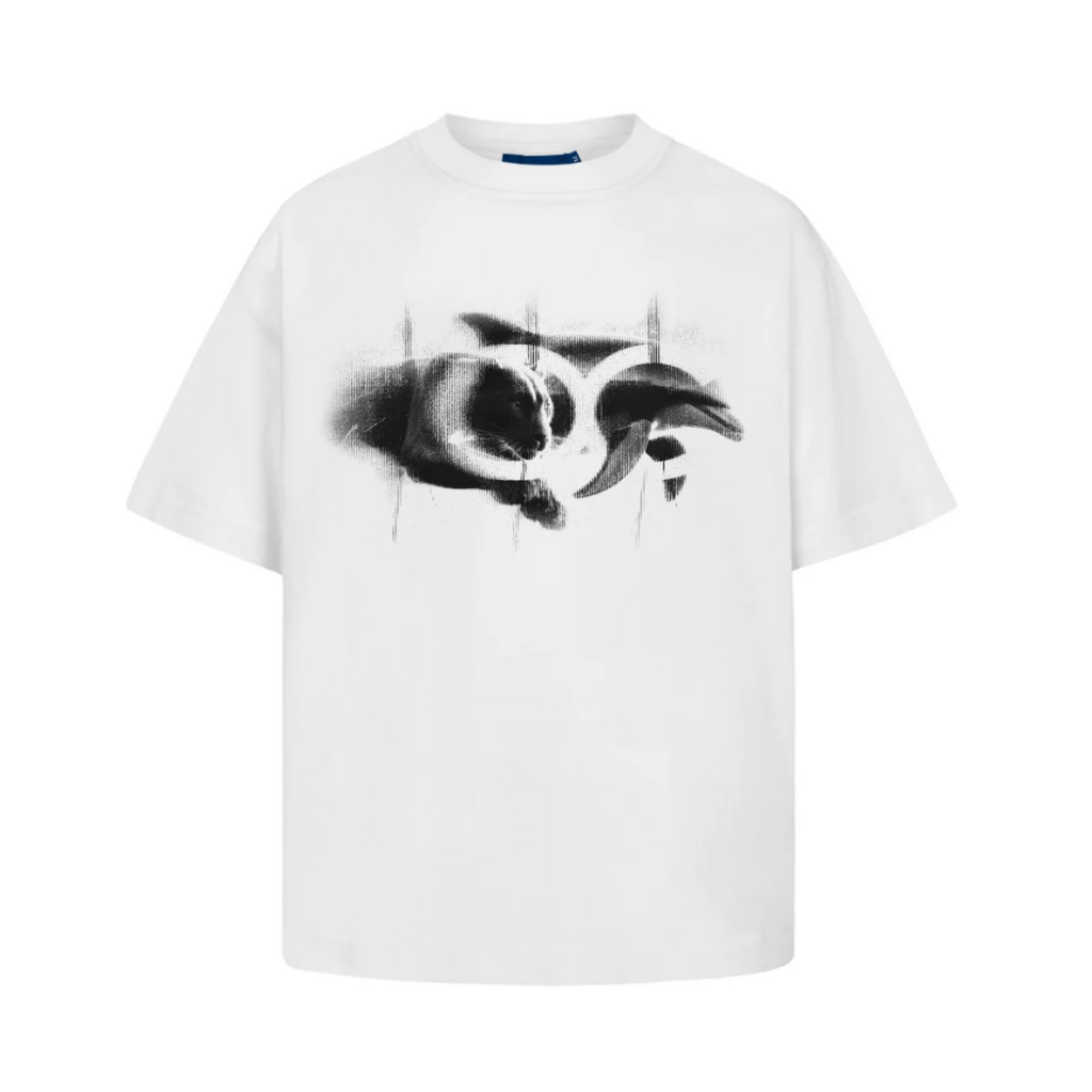 Camiseta Boxy Quadro Creations Animals Off White