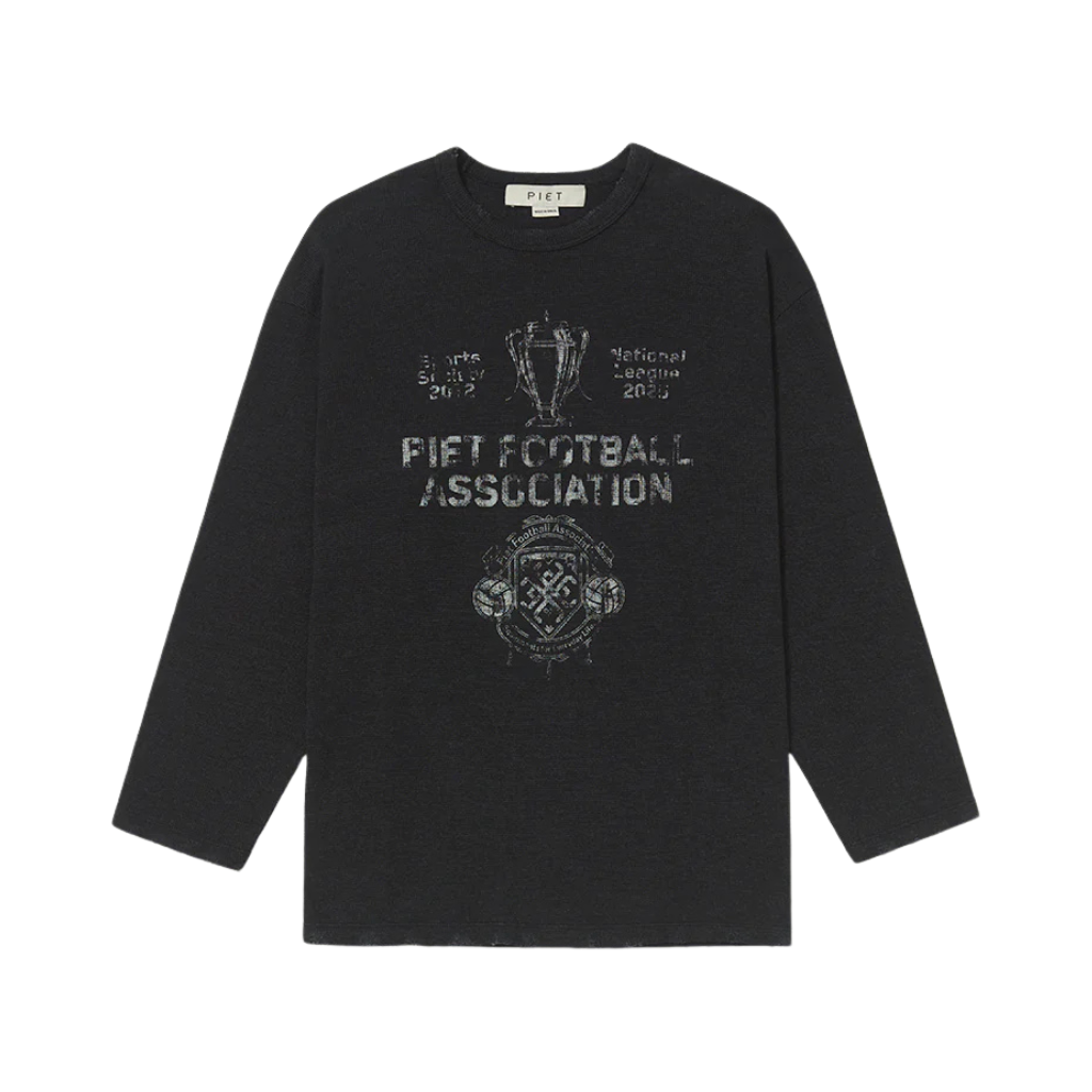 Camiseta Manga Longa Piet Football Association Vintage Preta