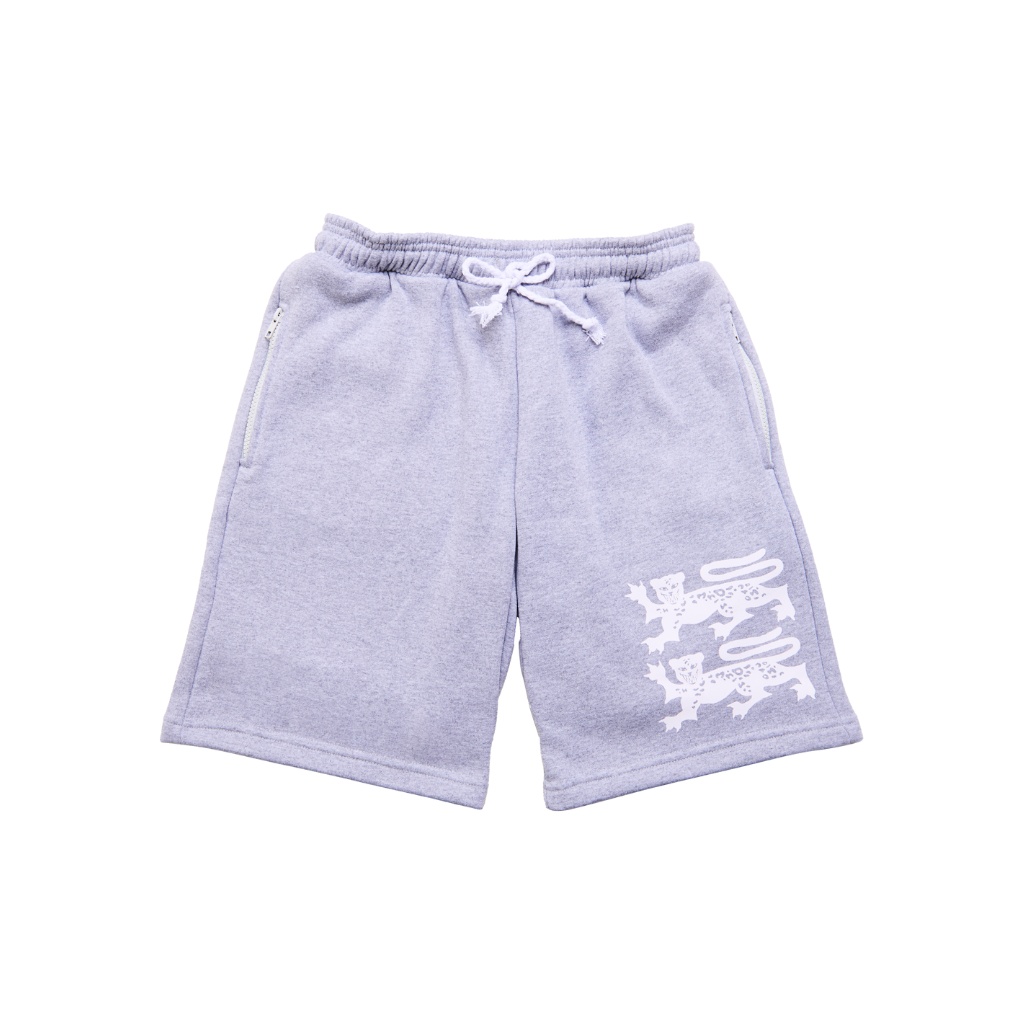 Short Moletom Survival Onça Logo 2x Cinza