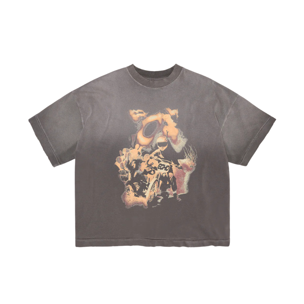 Camiseta Boxy Egho Last Race Faded Sand