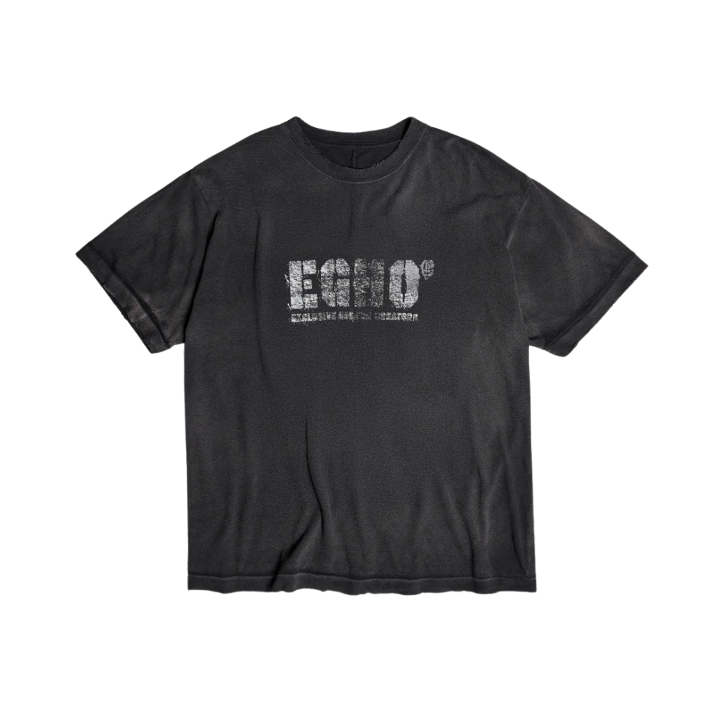 Camiseta Regular Gaze Egho Exclusive Preta Estonada