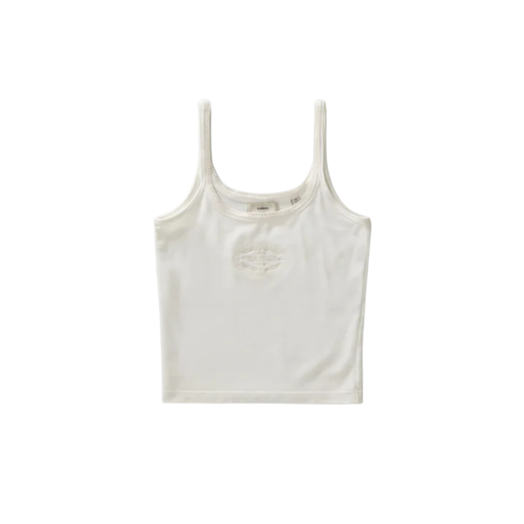 Camiseta Regata Feminina Carnan Ribbed Off White