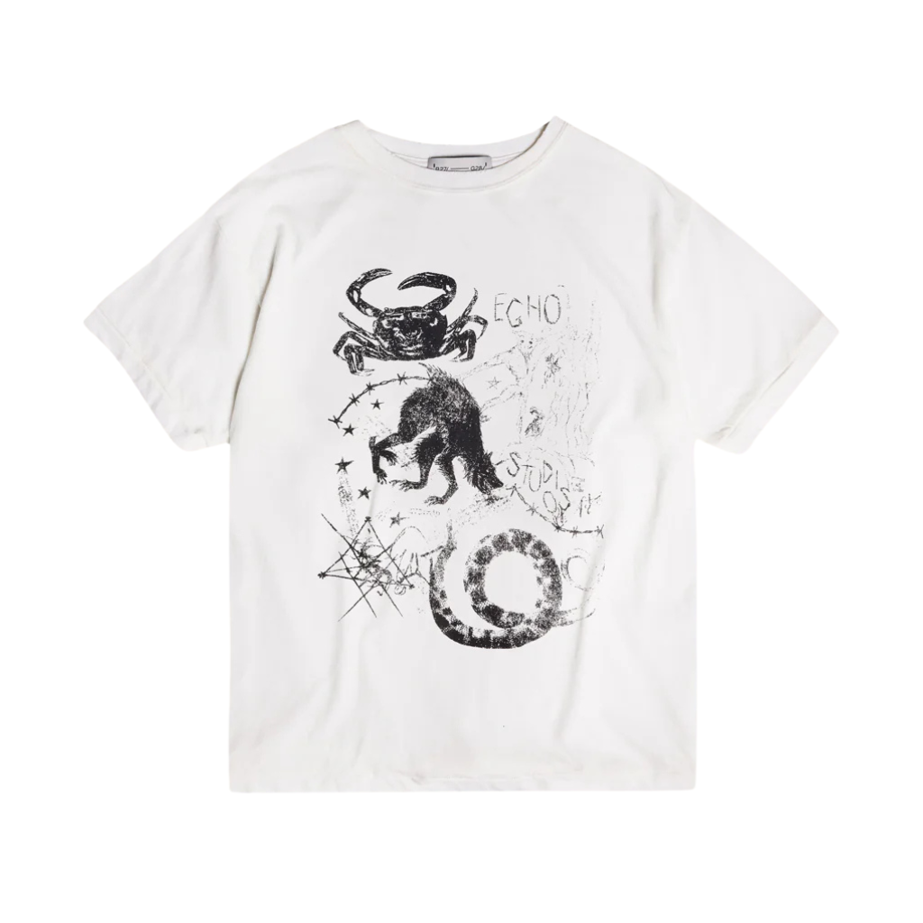 Camiseta Regular Gaze Egho Gnosis Off White