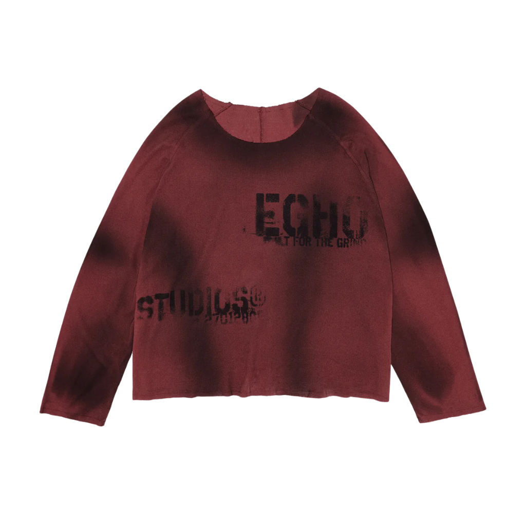 Camiseta Manga Longa Egho Stencil Vermelha
