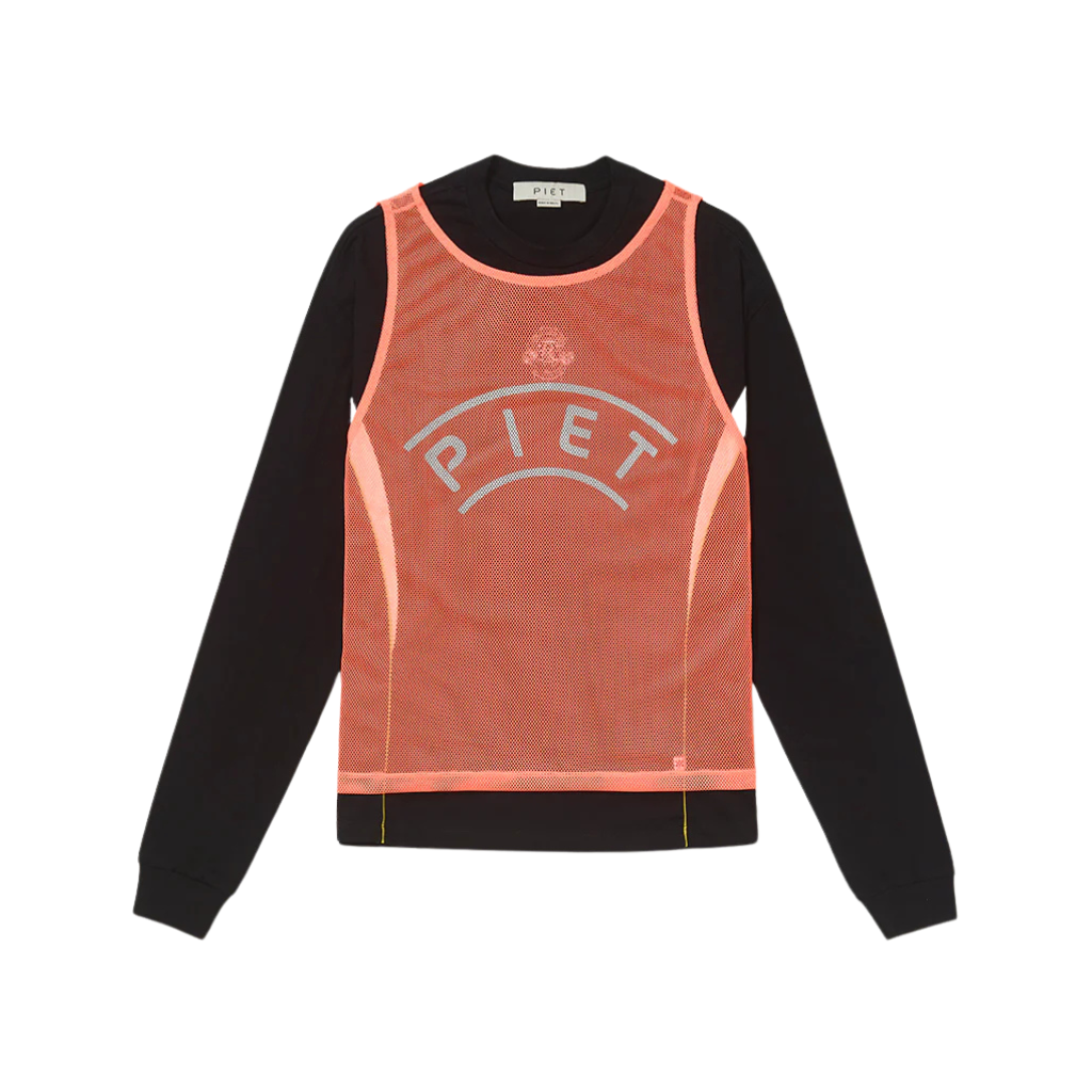 Camiseta Manga Longa Piet Vest Preta