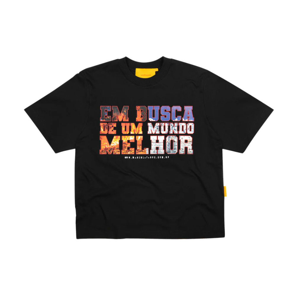 Camiseta Mad Enlatados Mundo Melhor Preta