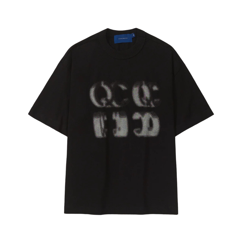 Camiseta Boxy Quadro Creations Bitmap Preta