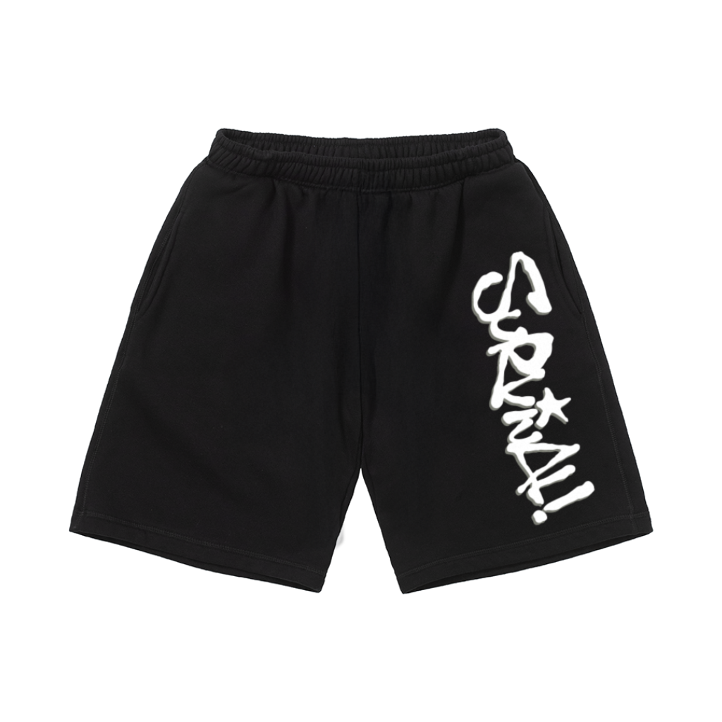 Short Moletom Survival Spray Logo Preto