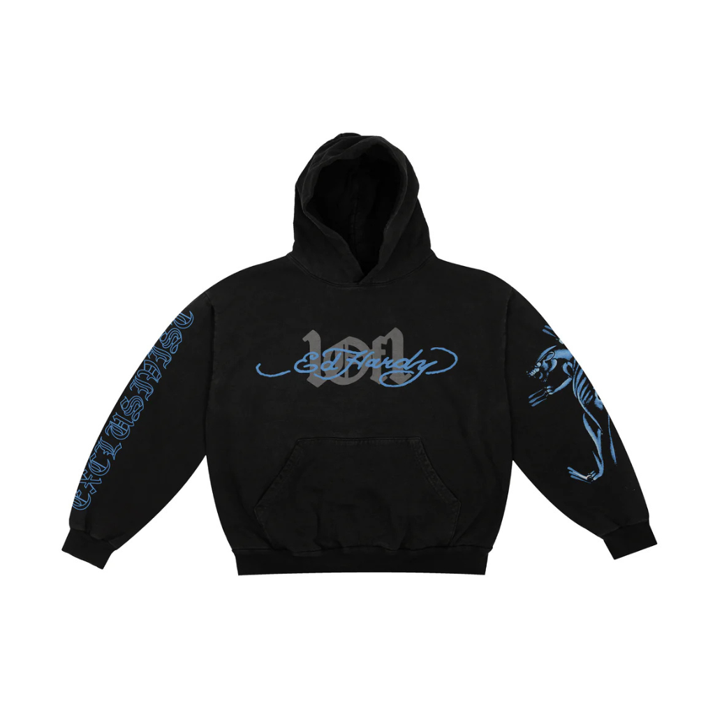 Moletom 1of1 Ed Hardy Fearless Panther Preto