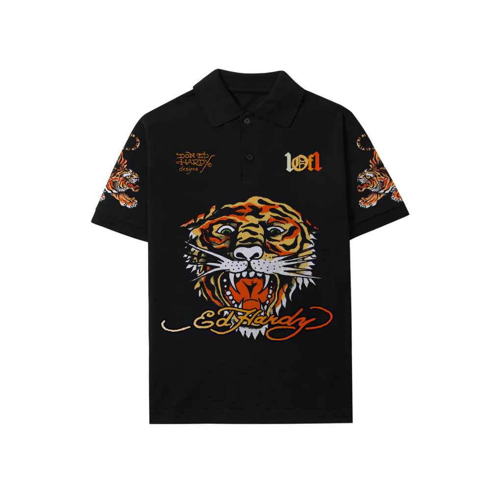 Camisa 1of1 Ed Hardy OG Signature Tiger Preta