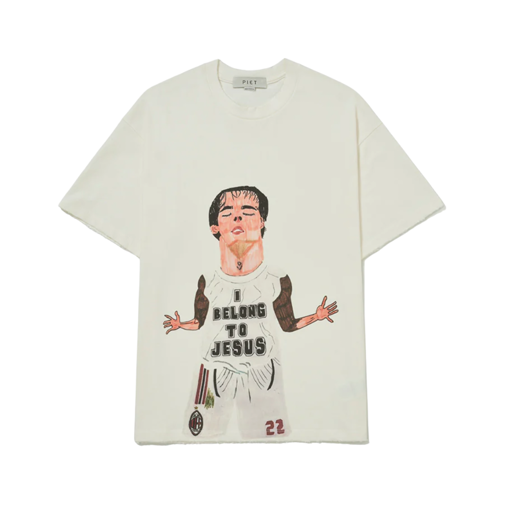 Camiseta Relaxed Piet Illustred Kaka Bone White