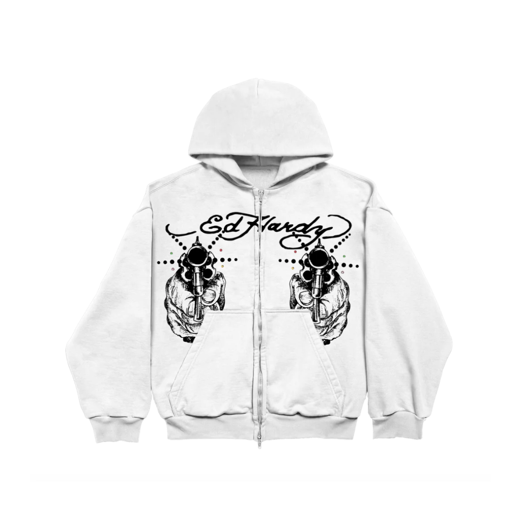 Moletom Ed Hardy Light Shot Branco