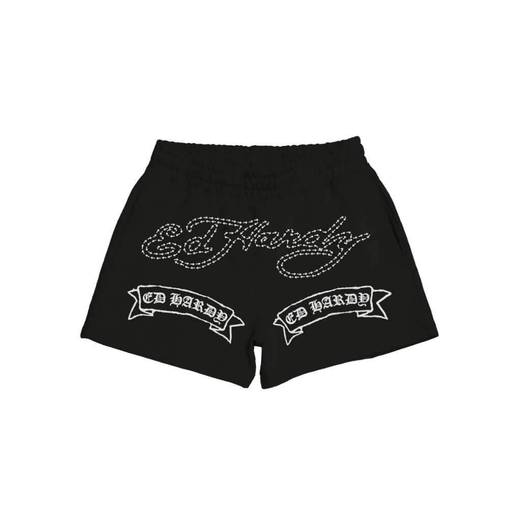 Short Feminino Ed Hardy Two Headed Snakes Preto