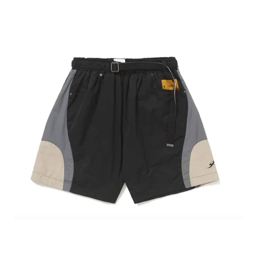 Short Barra Crew Garça Circular Preto