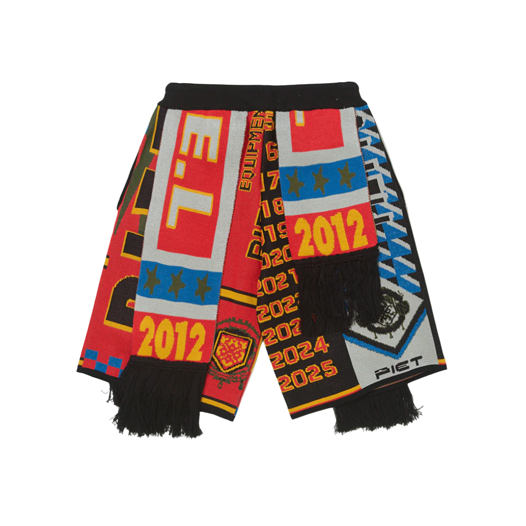 Short Piet Scarves Knitted Vermelho