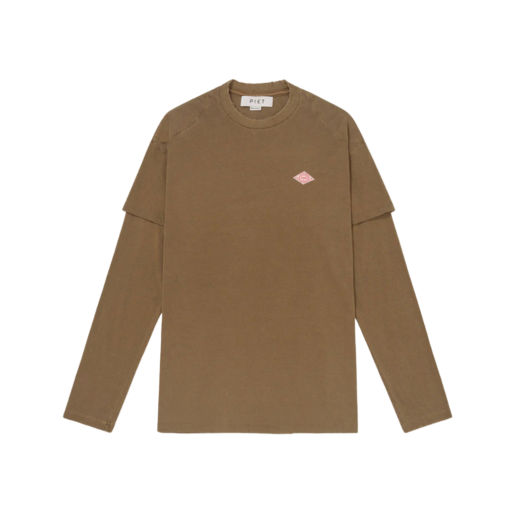 Camiseta Manga Longa Piet Double Vintage Khaki