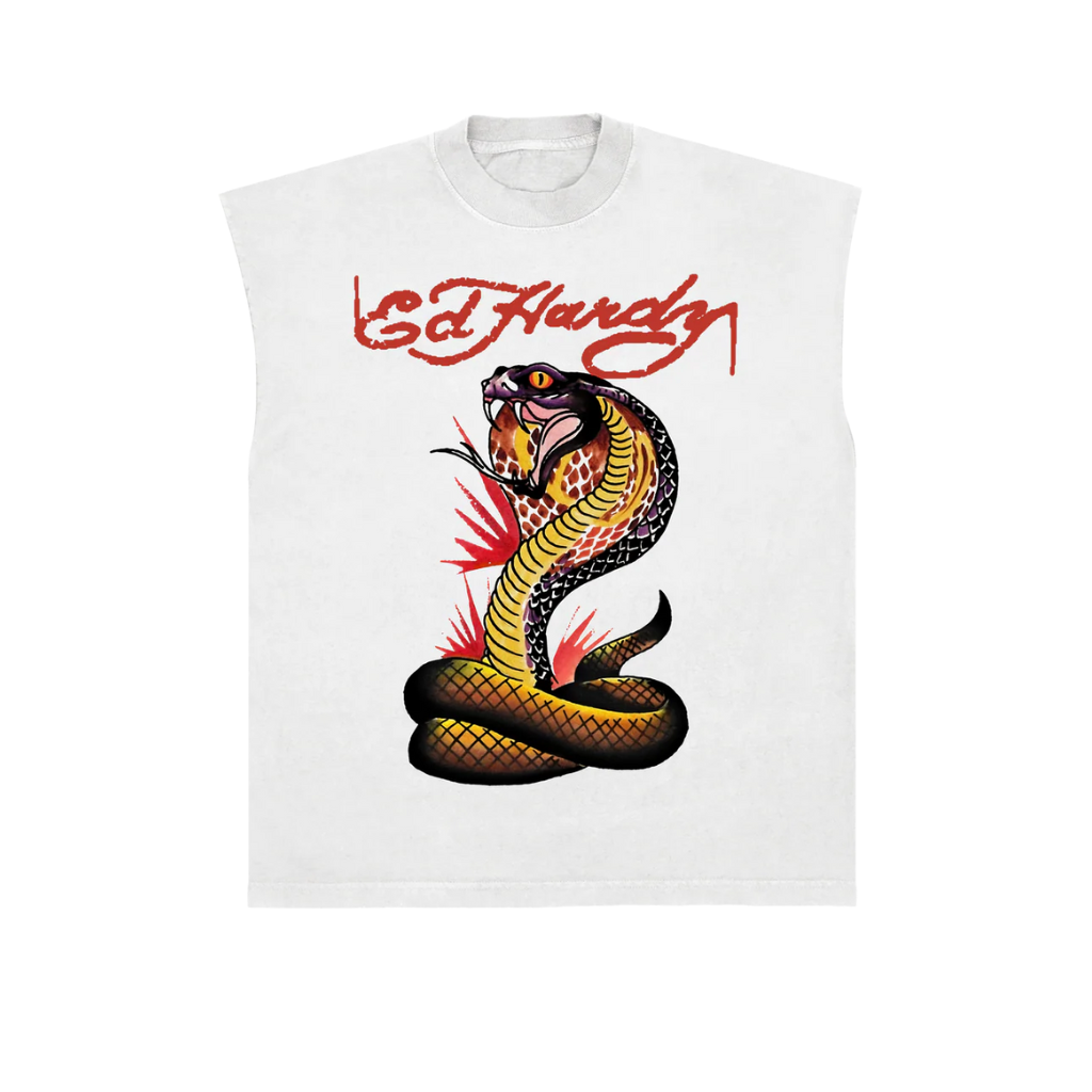 Camiseta Regata Ed Hardy Serpent Branca
