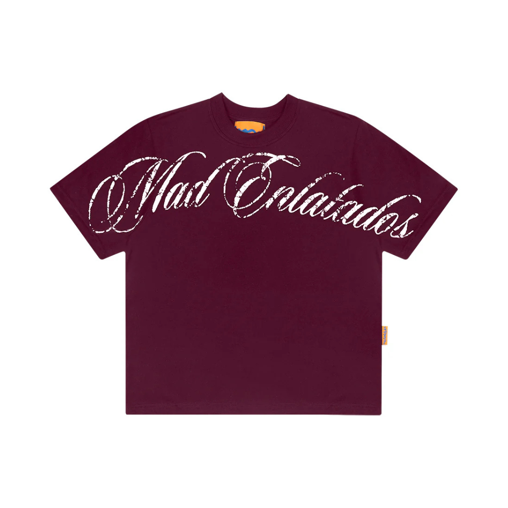 Camiseta Mad Enlatados Cursiva Roxa