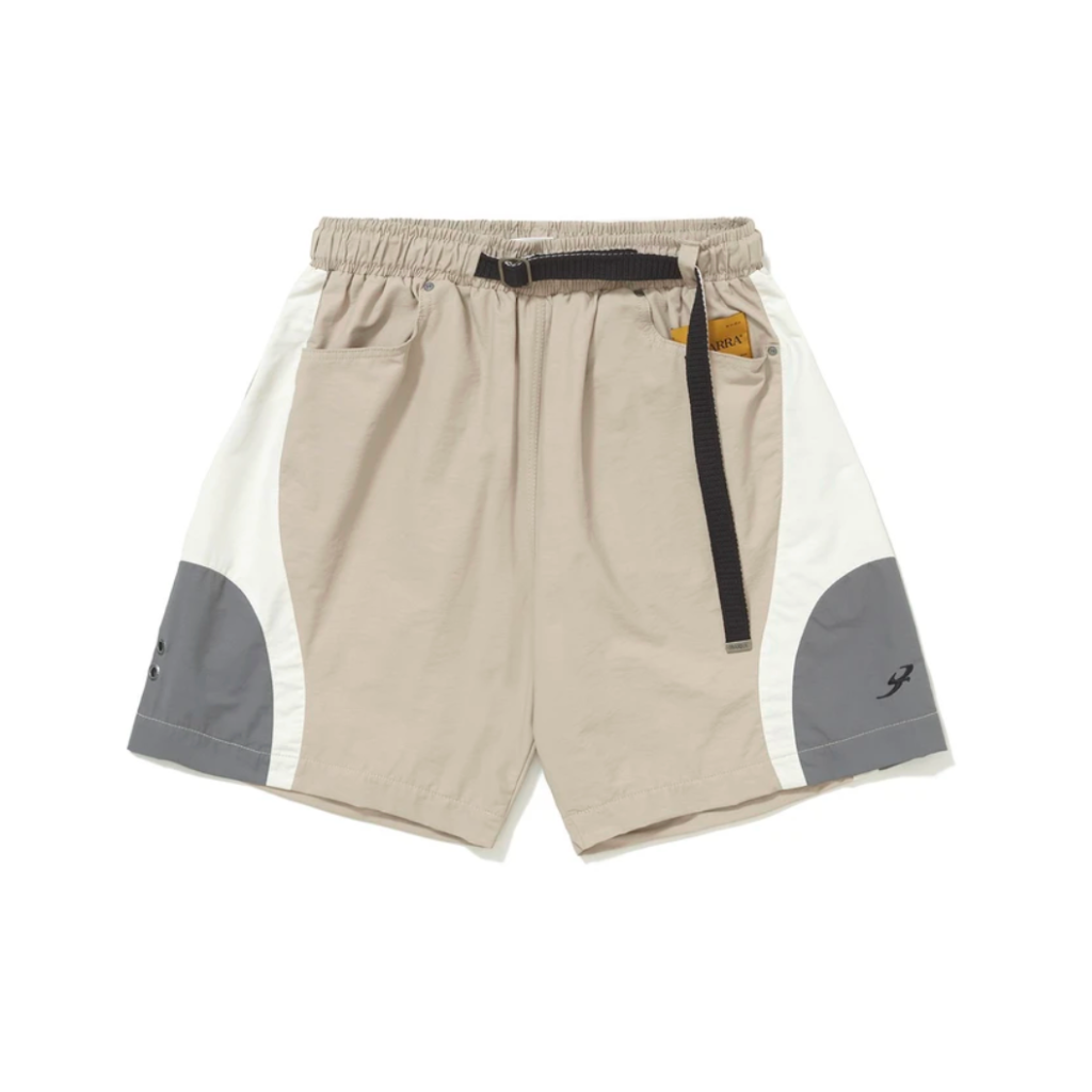 Short Barra Crew Garça Circular Bege