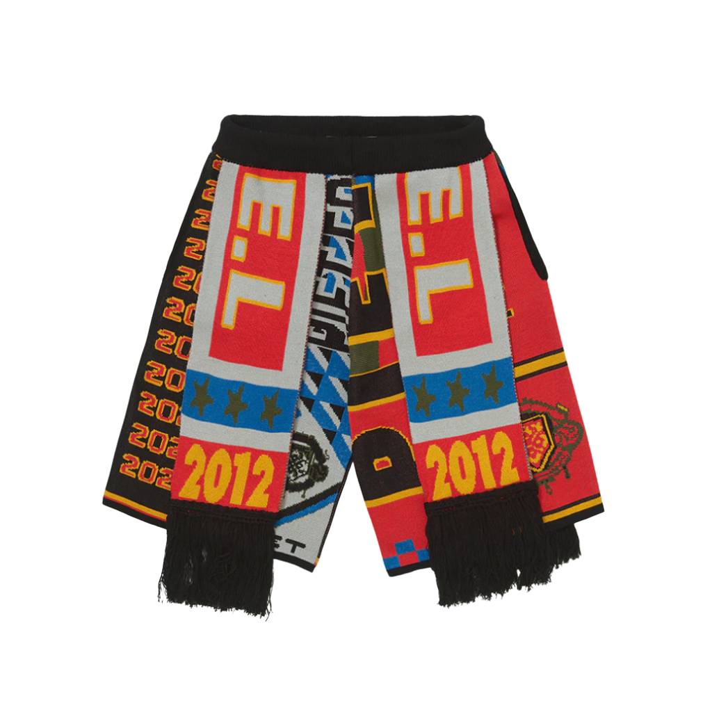 Short Piet Scarves Knitted Vermelho