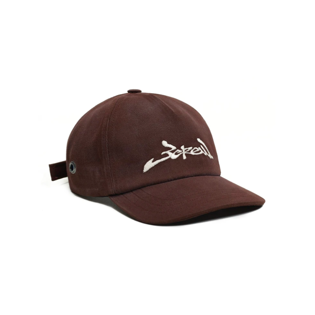Boné Barra Crew Assinatura Logo Desconstruído Marrom