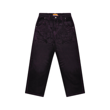 Carregar imagem no visualizador da galeria, Calça Jeans Mad Enlatados Asas Lilas
