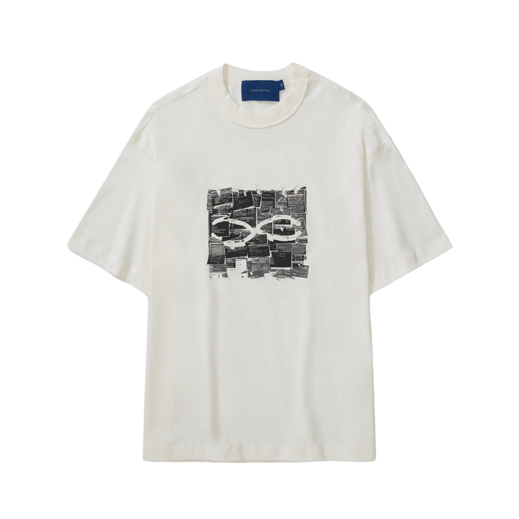 Camiseta Boxy Quadro Creations Notes Off White