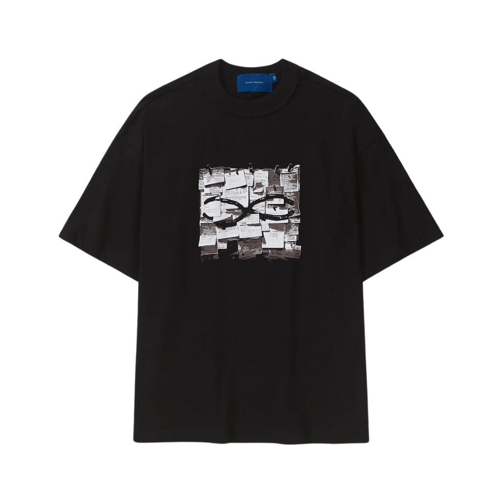 Camiseta Boxy Quadro Creations Notes Preta