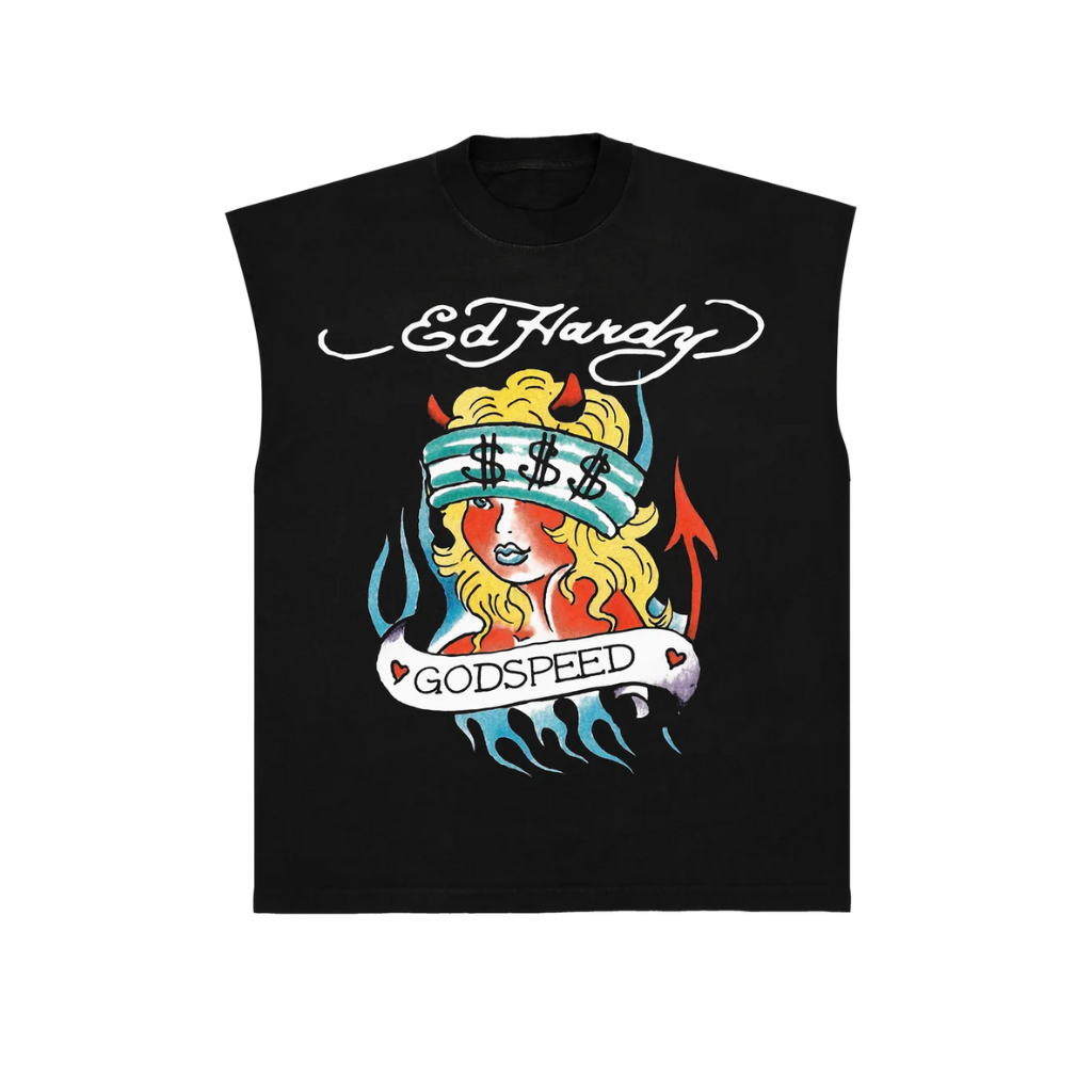 Camiseta Regata Ed Hardy Goodspeed Preta