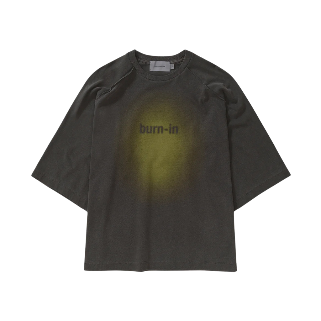 Camiseta Oversized Raglan Quadro Creations Burnin Verde Acid