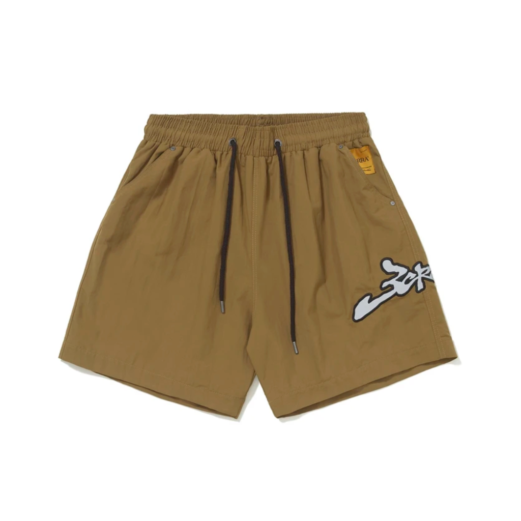 Short Barra Crew Assinatura Logo Refletivo Verde