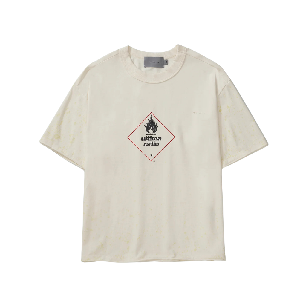 Camiseta Boxy Quadro Creations Ultima Ratio Off White