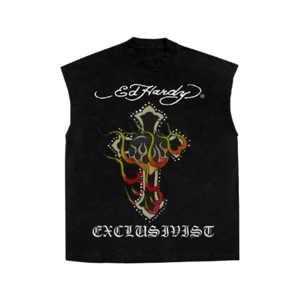 Camiseta Regata 1of1 Ed Hardy Love Religion Preta
