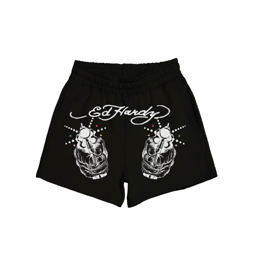 Short Moletom Ed Hardy Light Shot Preto